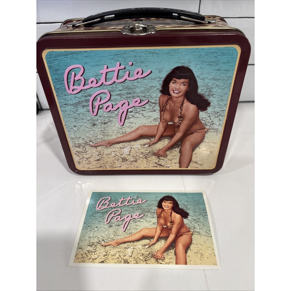 Dark Horse Comics Bettie Page Metal Lunchbox Leopard Print Collectible *RARE*